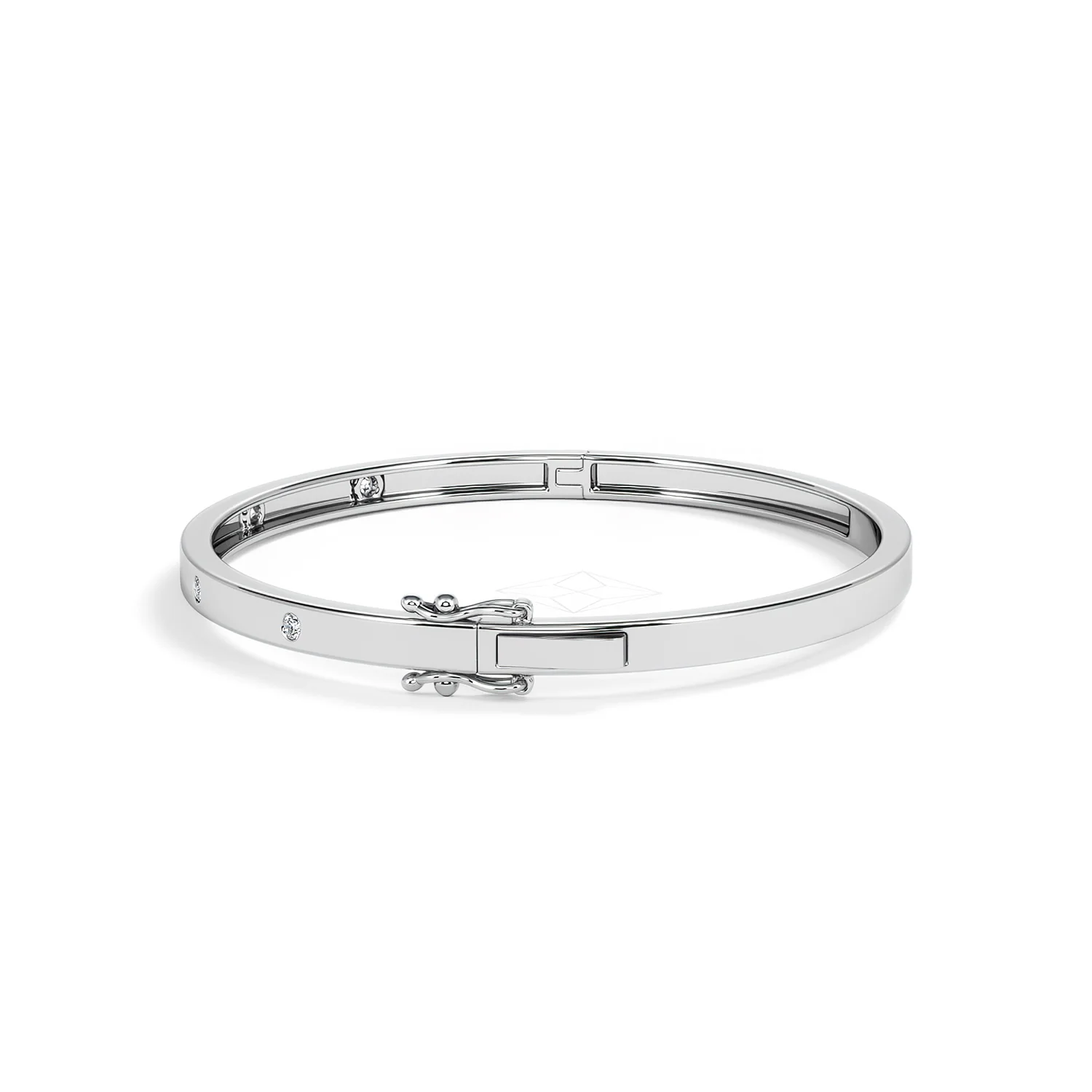Élan 0.15ct Lab Diamond Bangle in Sterling Silver - Image 68