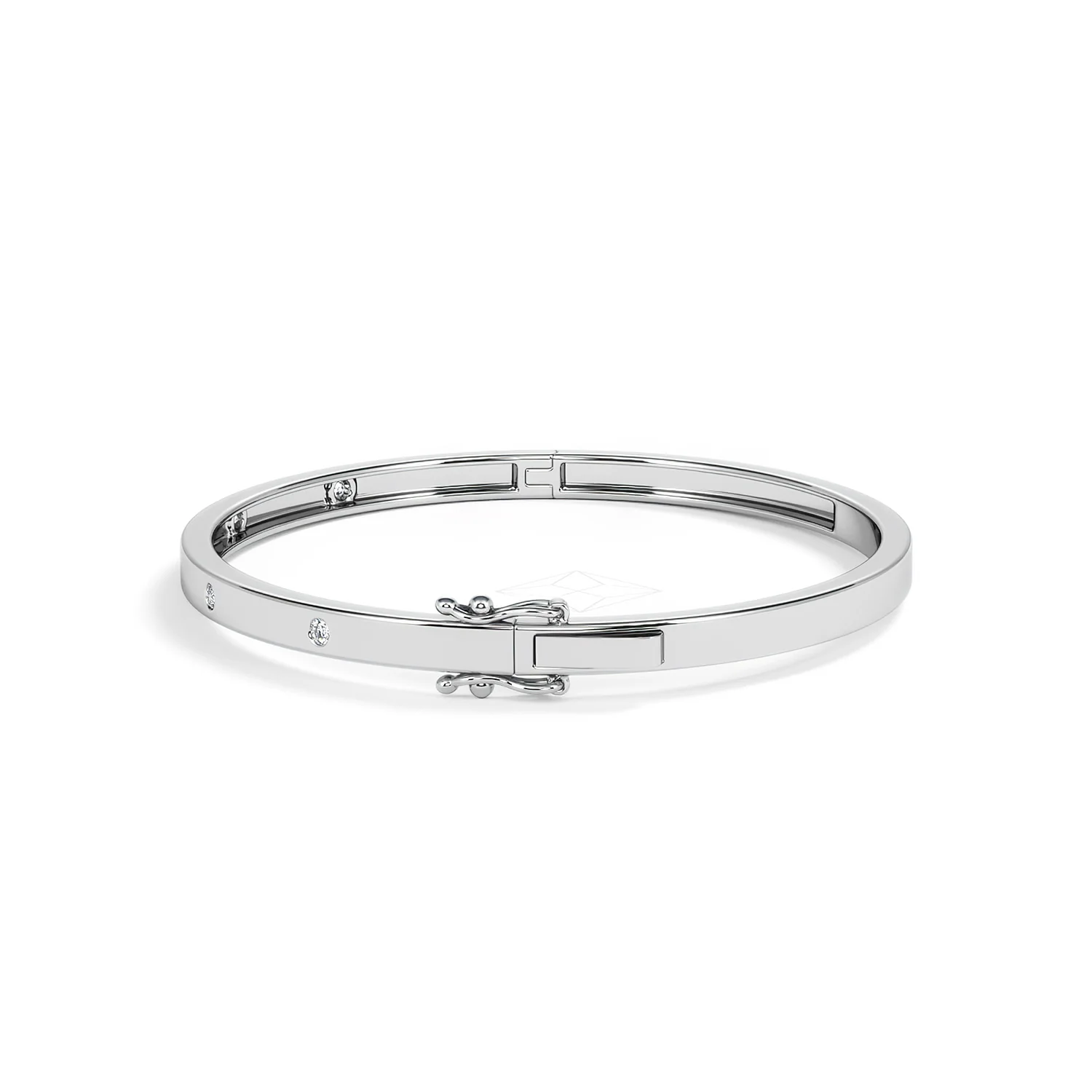 Élan 0.15ct Lab Diamond Bangle in Sterling Silver - Image 69