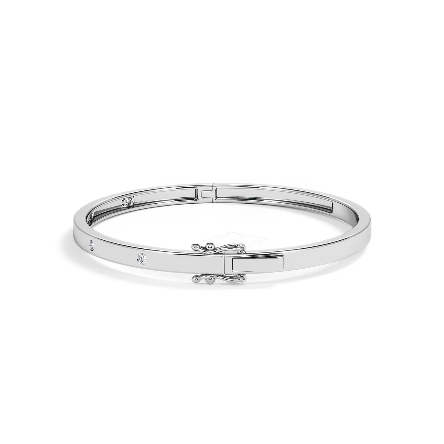 Élan 0.15ct Lab Diamond Bangle in Sterling Silver - Image 70