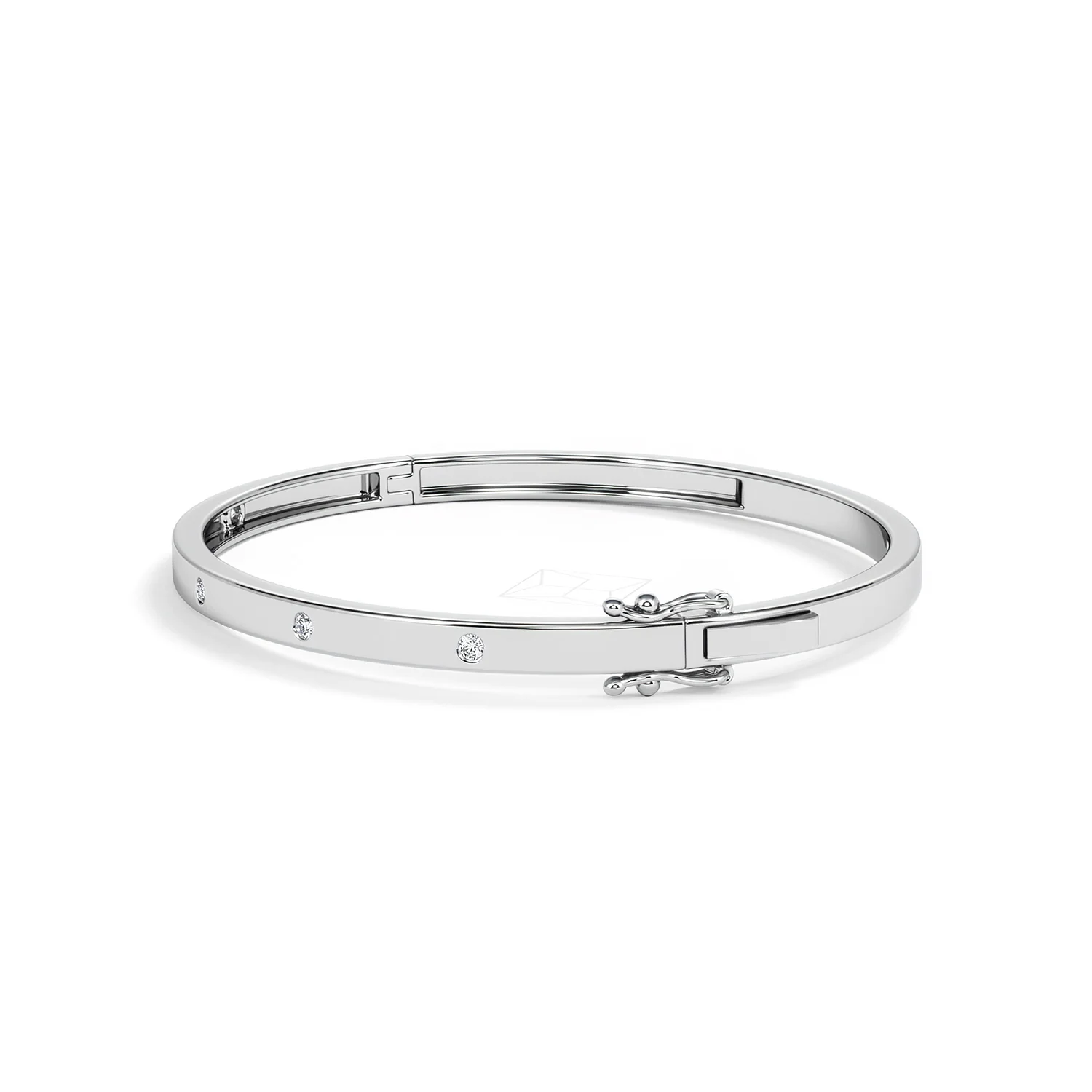 Élan 0.15ct Lab Diamond Bangle in Sterling Silver - Image 74