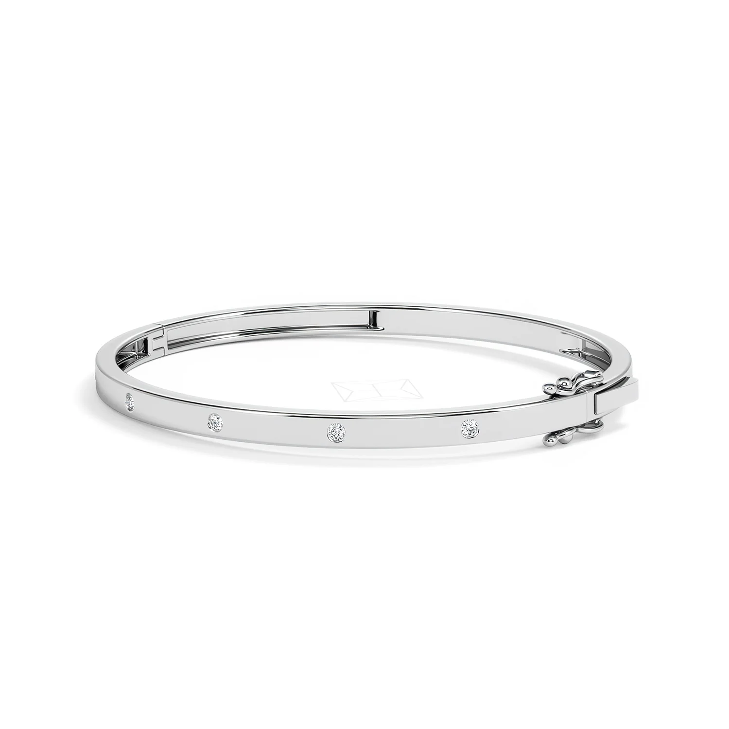 Élan 0.15ct Lab Diamond Bangle in Sterling Silver - Image 81
