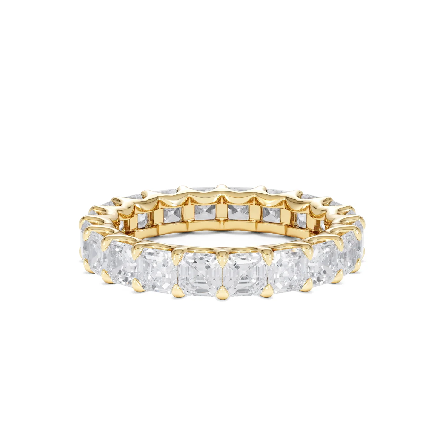 Elisa Diamond Eternity Ring Asscher Cut 4.94ct VVs 18K Gold Size H-I - Image 22