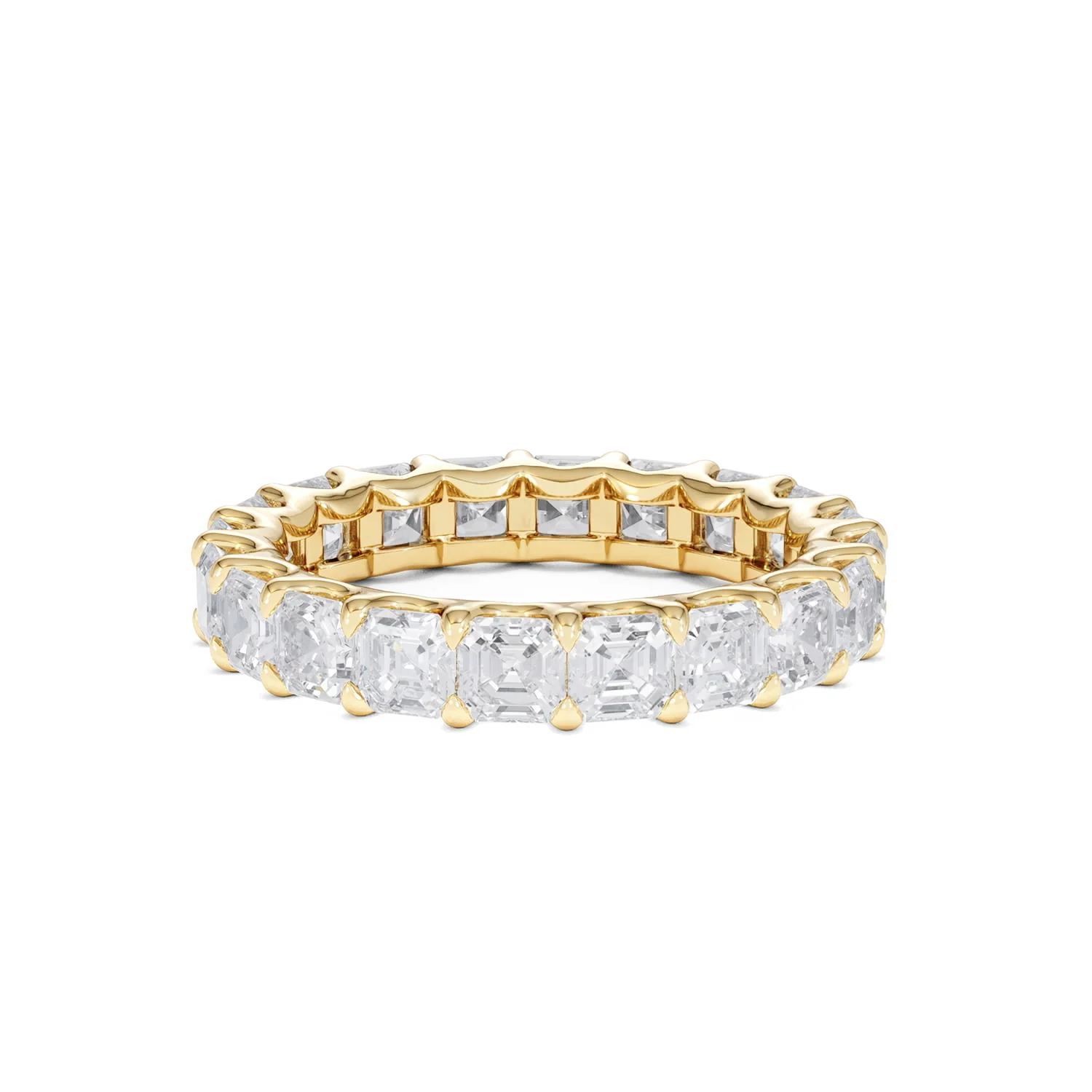 Elisa Diamond Eternity Ring Asscher Cut 4.94ct VVs 18K Gold Size H-I - Image 23