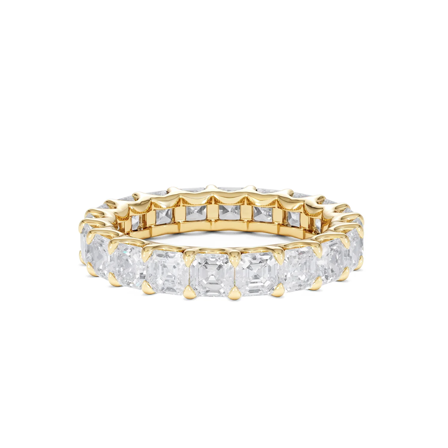 Elisa Diamond Eternity Ring Asscher Cut 4.94ct VVs 18K Gold Size H-I - Image 31
