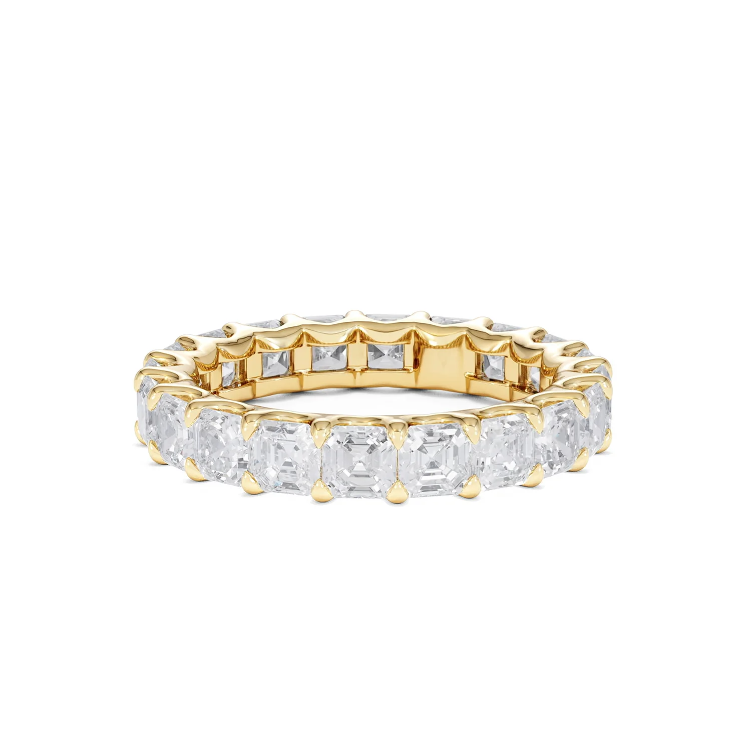 Elisa Diamond Eternity Ring Asscher Cut 4.94ct VVs 18K Gold Size H-I - Image 43