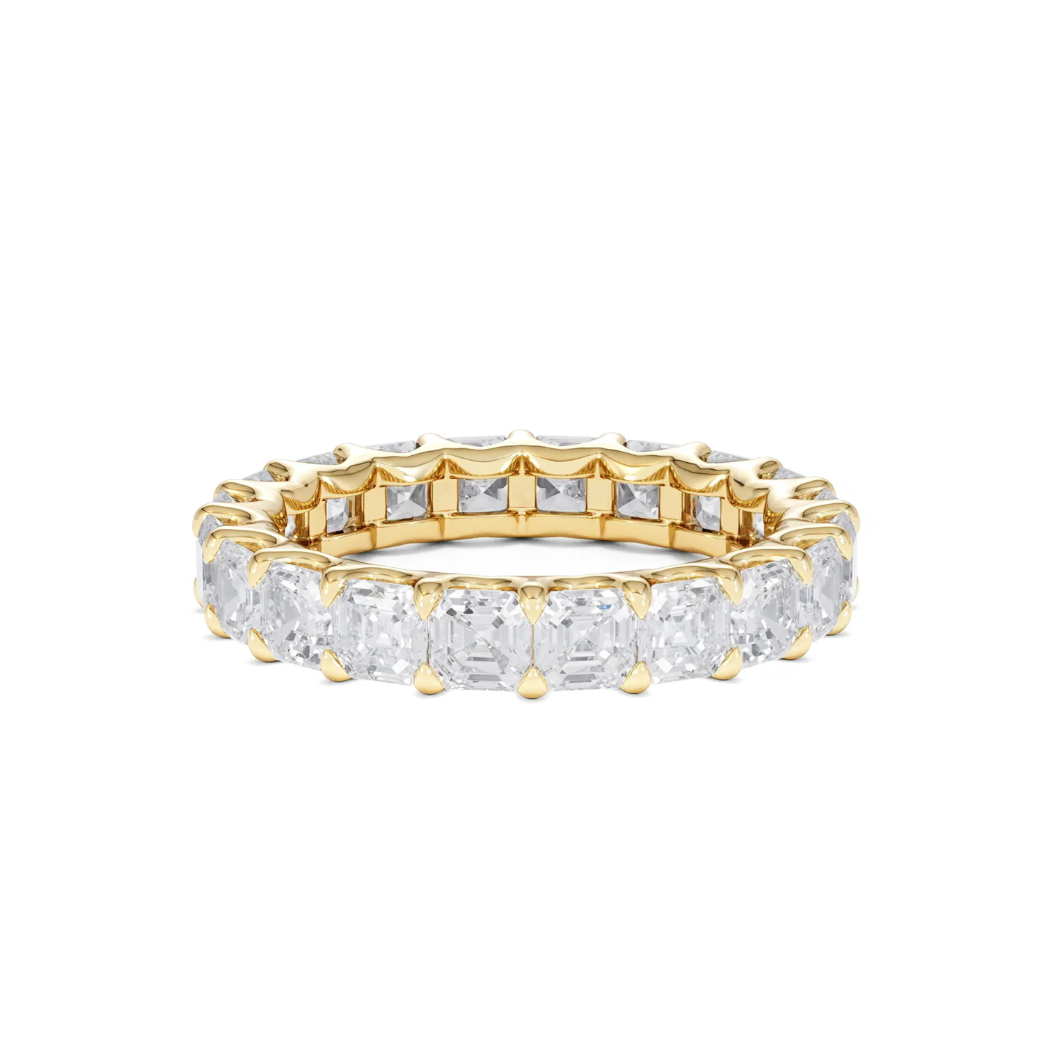 Elisa Diamond Eternity Ring Asscher Cut 4.94ct VVs 18K Gold Size H-I - Image 70