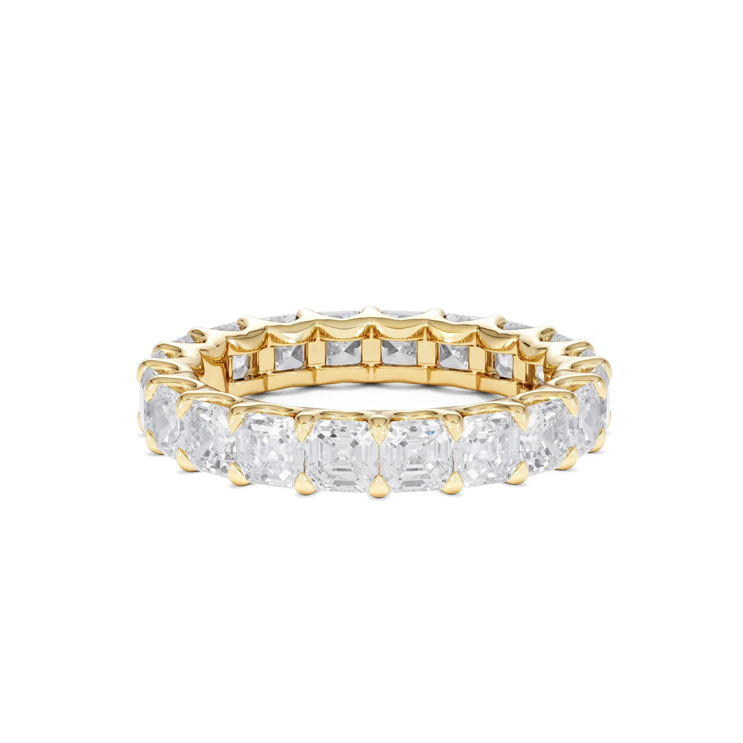 Elisa Diamond Eternity Ring Asscher Cut 4ct VVs 18K Gold Size J-N - Image 62