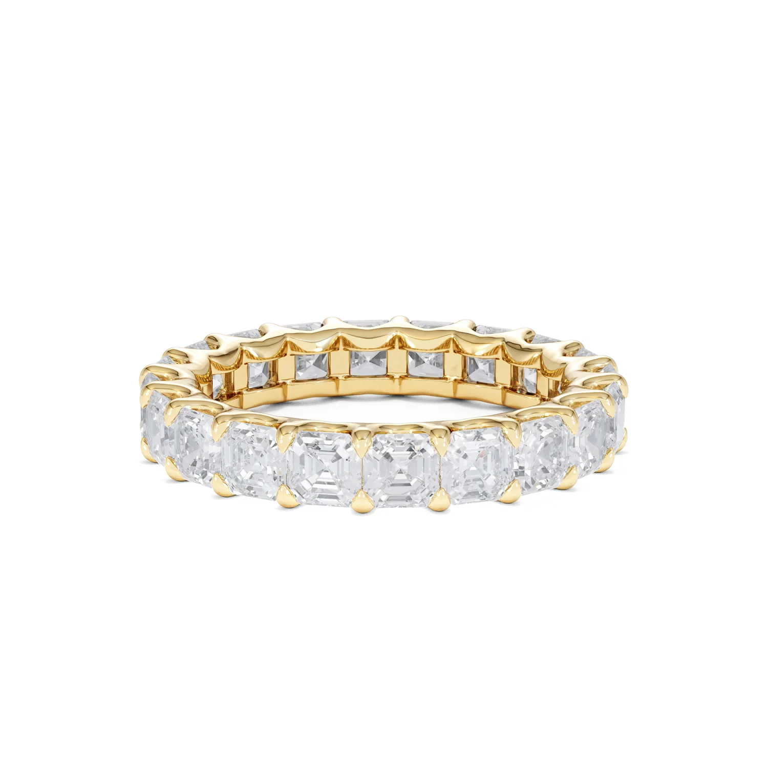Elisa Diamond Eternity Ring Asscher Cut 5.32ct VVs 18K Gold Size H-I - Image 13