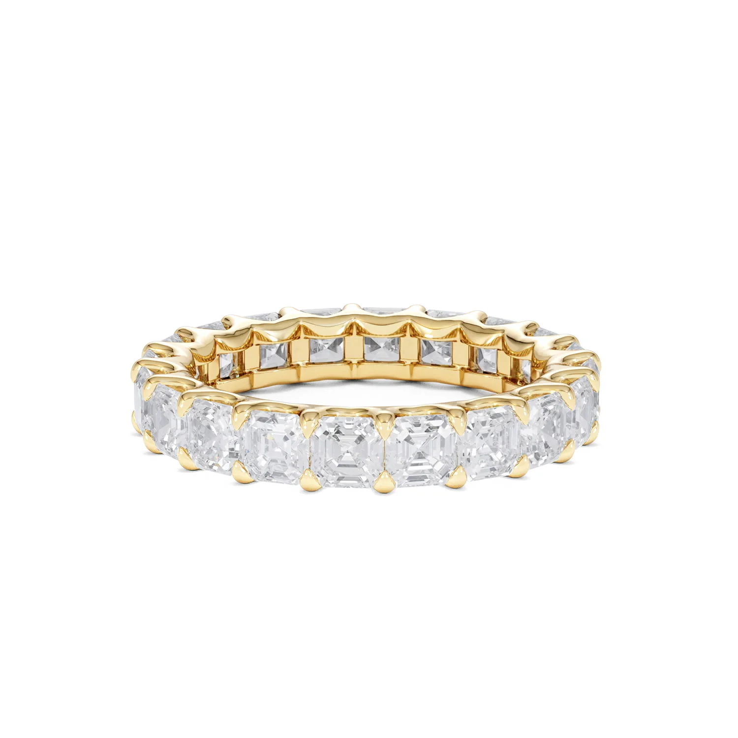 Elisa Diamond Eternity Ring Asscher Cut 5.32ct VVs 18K Gold Size H-I - Image 15