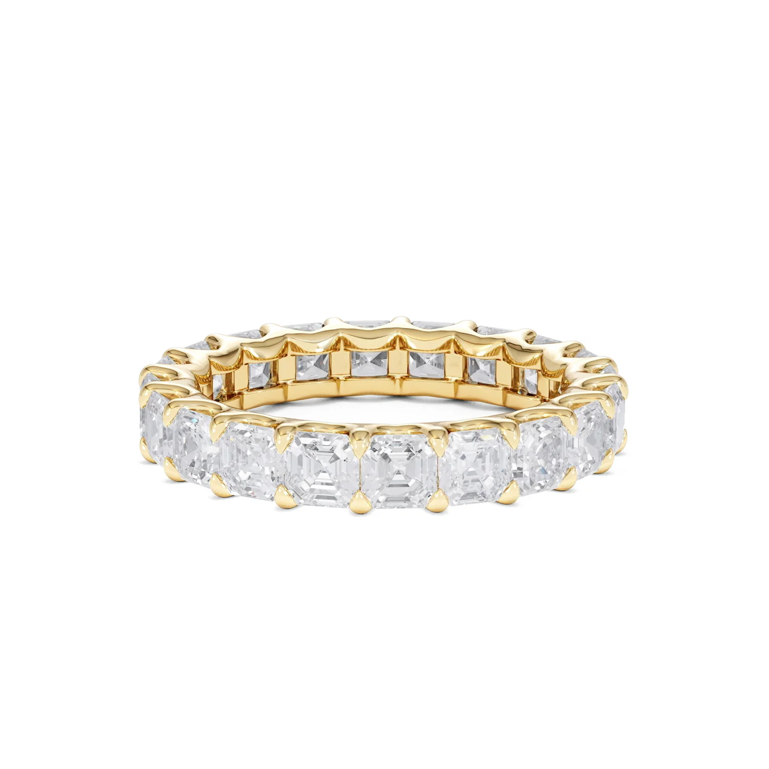 Elisa Diamond Eternity Ring Asscher Cut 5.32ct VVs 18K Gold Size H-I - Image 17