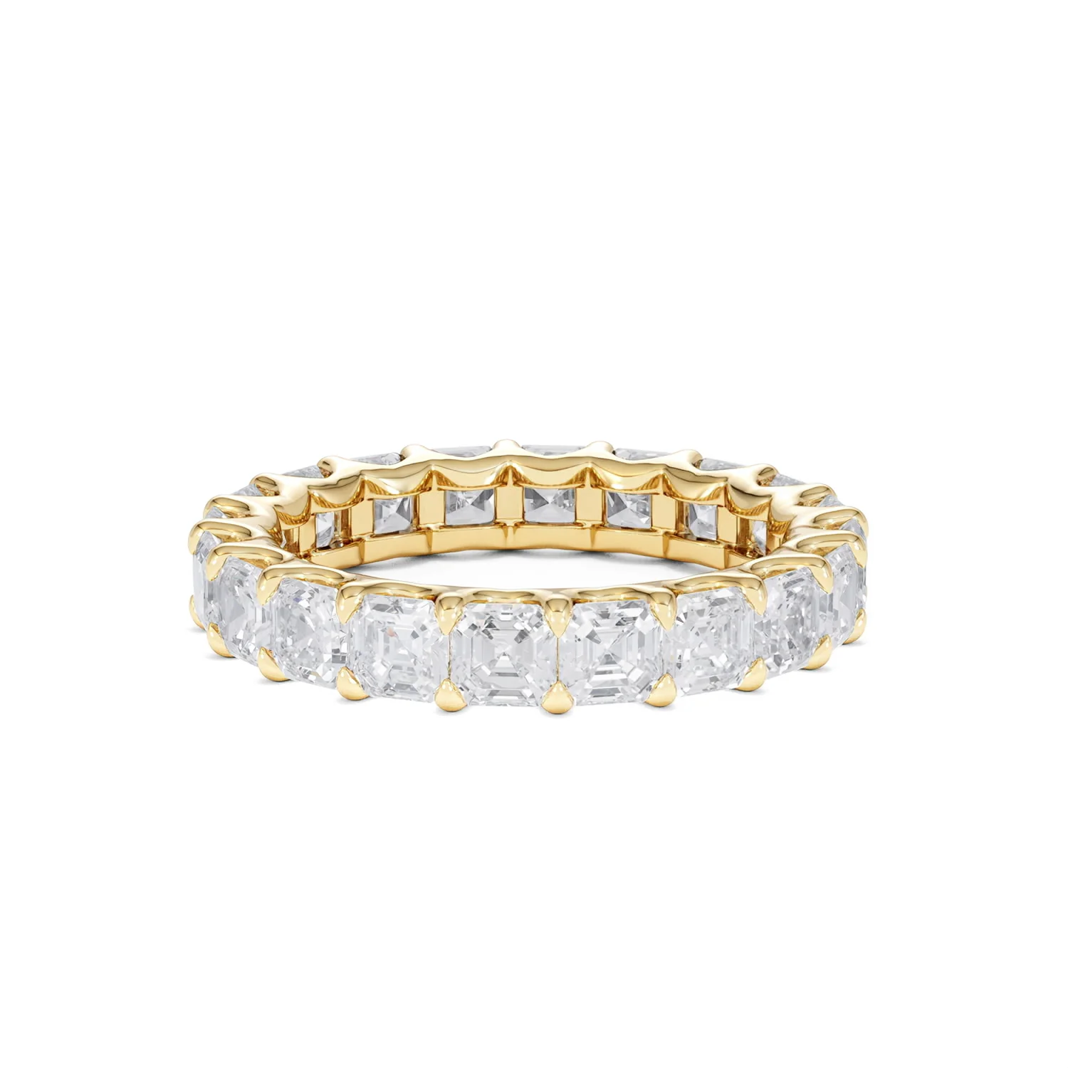Elisa Diamond Eternity Ring Asscher Cut 5.32ct VVs 18K Gold Size H-I - Image 19