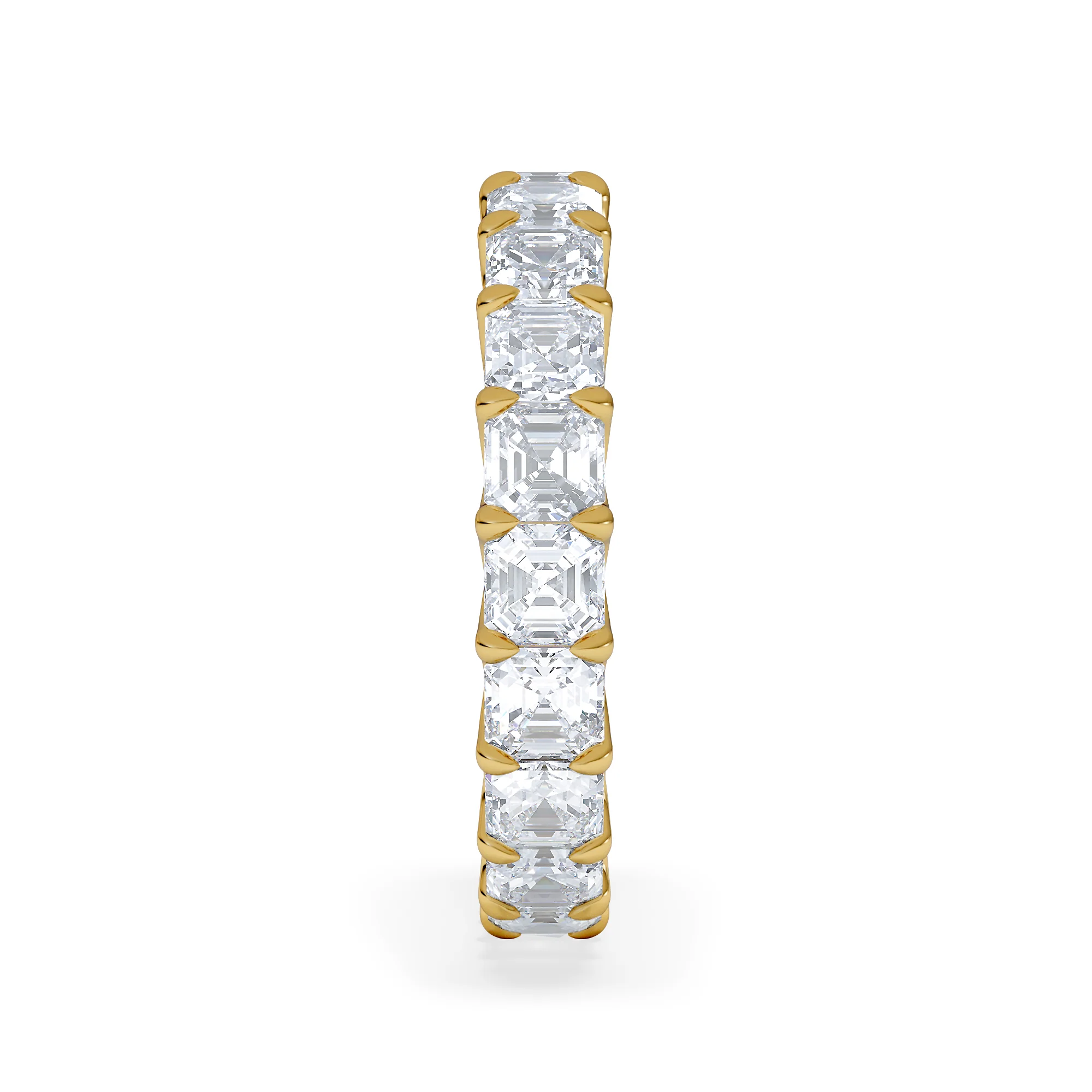 Elisa Diamond Eternity Ring Asscher Cut 5.32ct VVs 18K Gold Size H-I - Image 5
