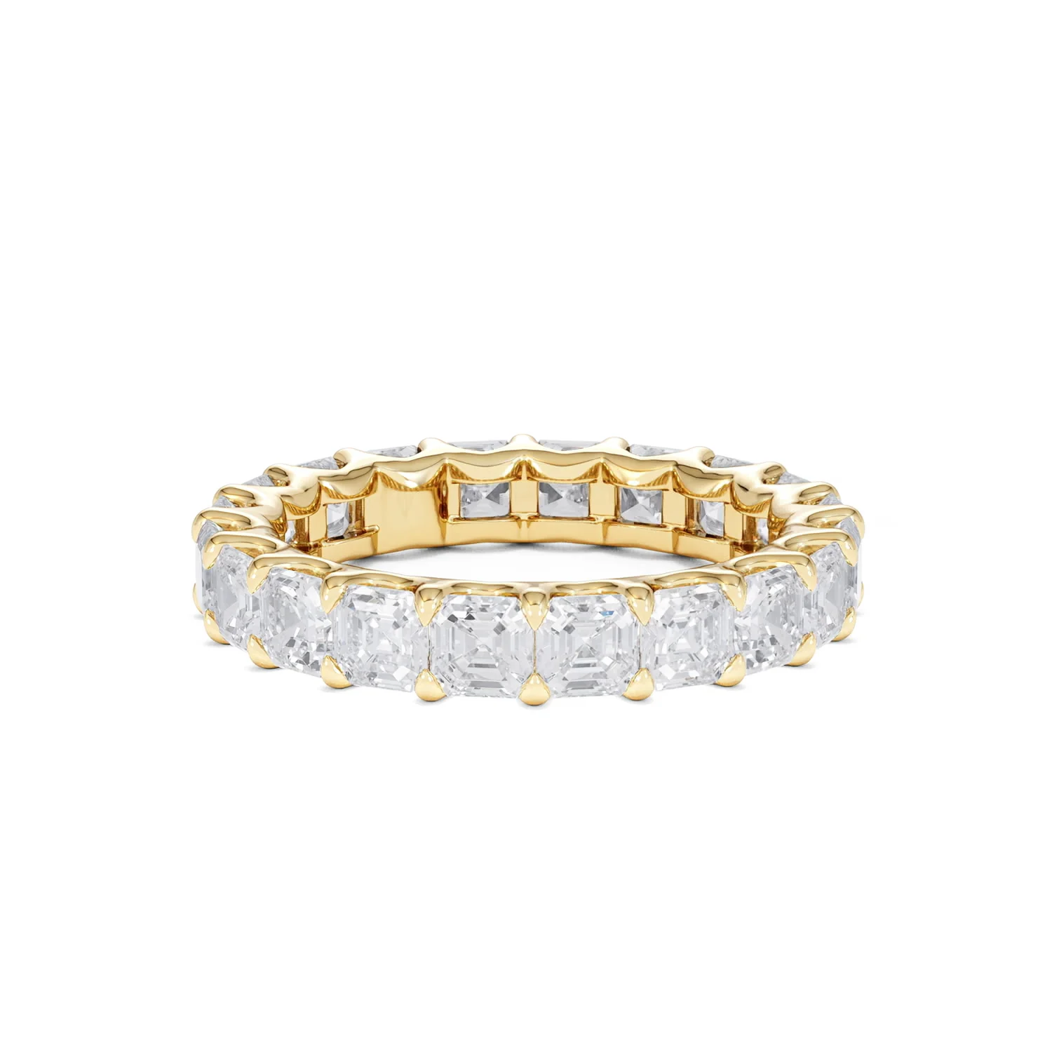 Elisa Diamond Eternity Ring Asscher Cut 5.32ct VVs 18K Gold Size H-I - Image 54