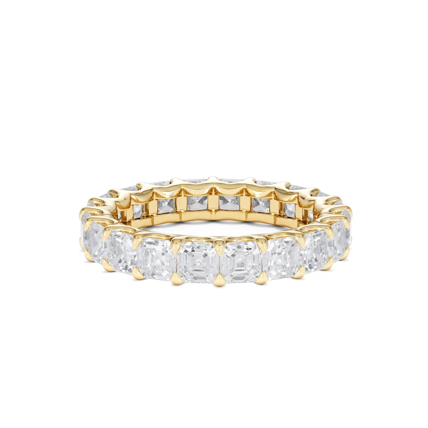 Elisa Diamond Eternity Ring Asscher Cut 5.32ct VVs 18K Gold Size H-I - Image 66