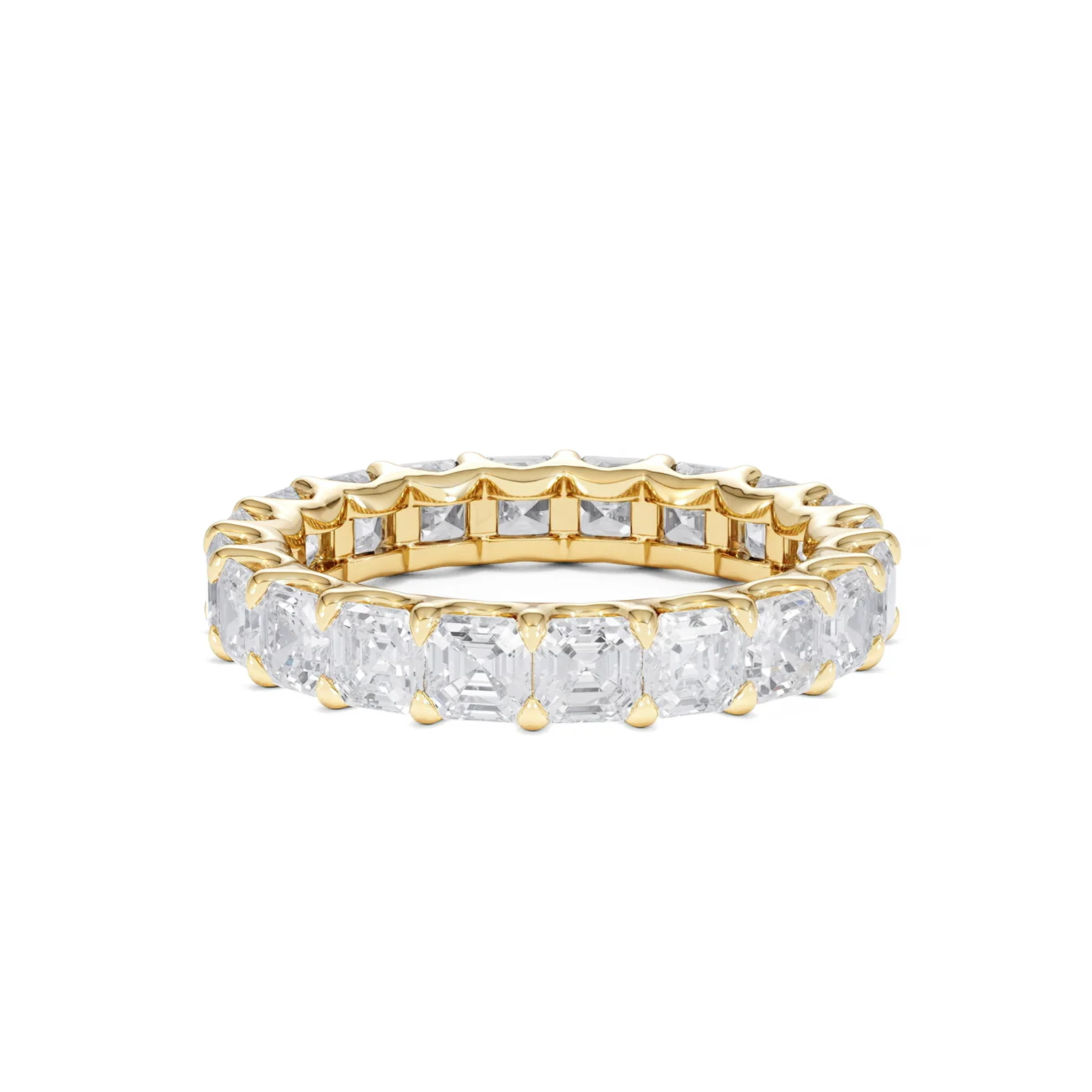 Elisa Diamond Eternity Ring Asscher Cut 5.32ct VVs 18K Gold Size H-I - Image 69
