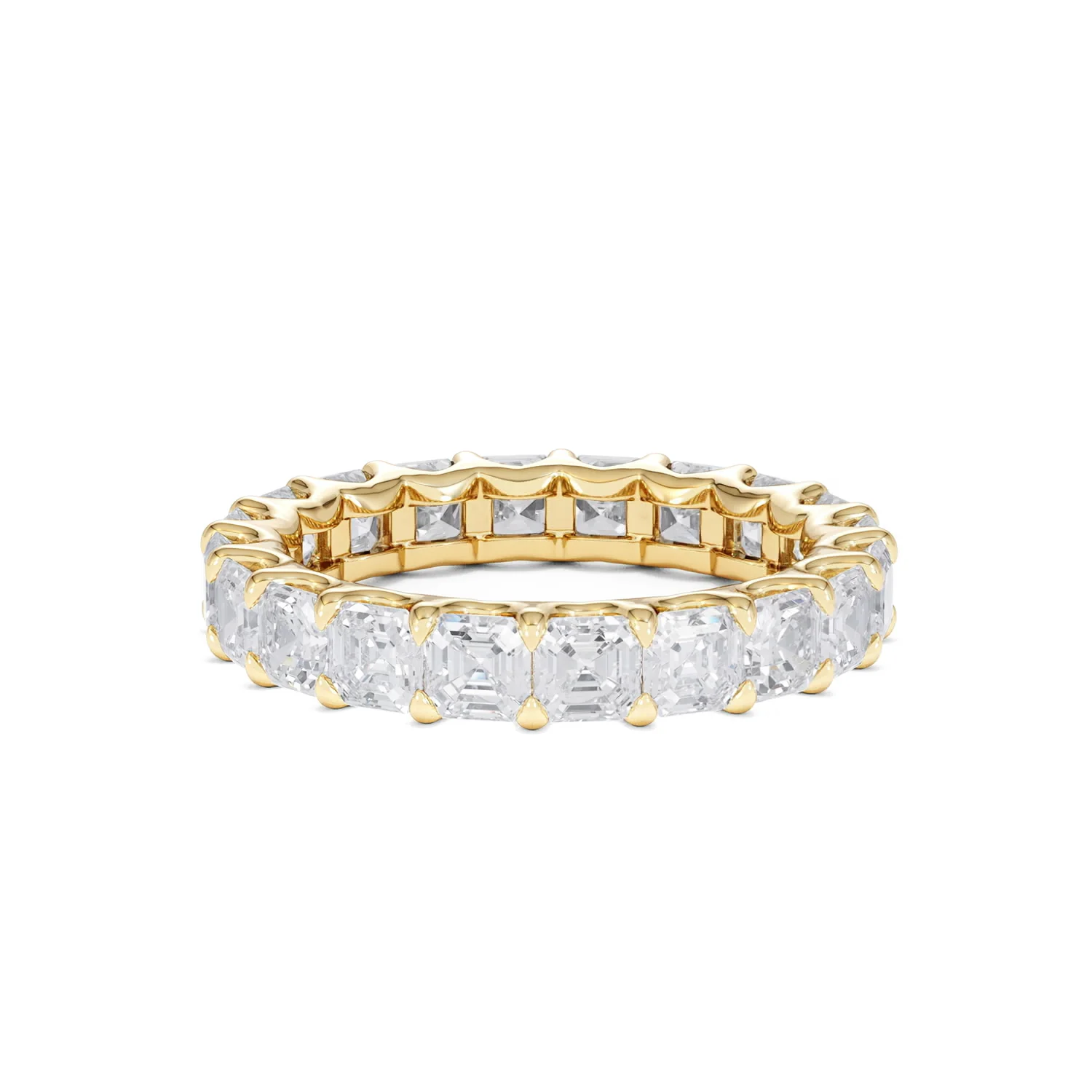 Elisa Diamond Eternity Ring Asscher Cut 5.32ct VVs 18K Gold Size H-I - Image 81