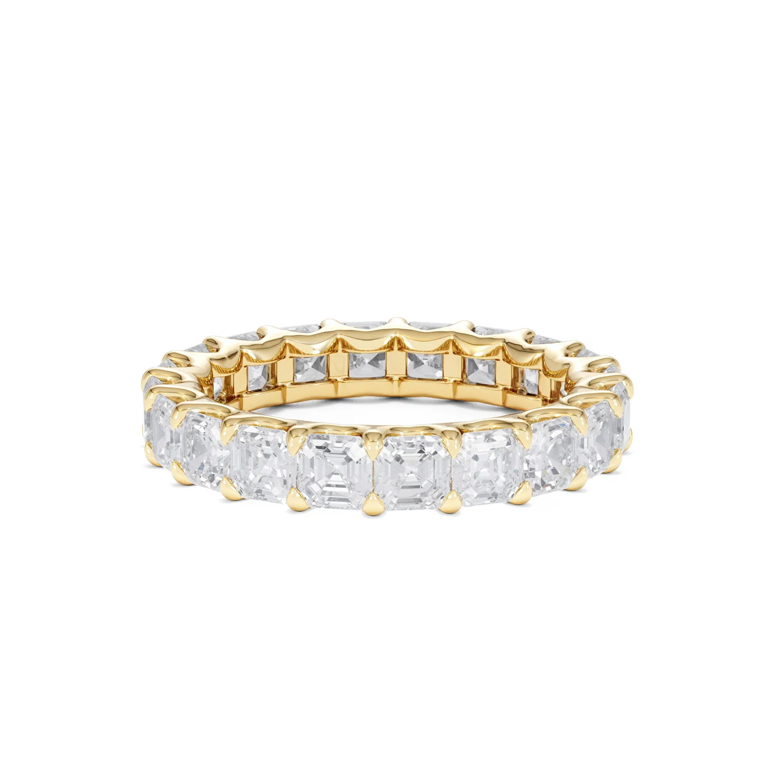 Elisa Diamond Eternity Ring Asscher Cut 5.32ct VVs 18K Gold Size H-I - Image 85