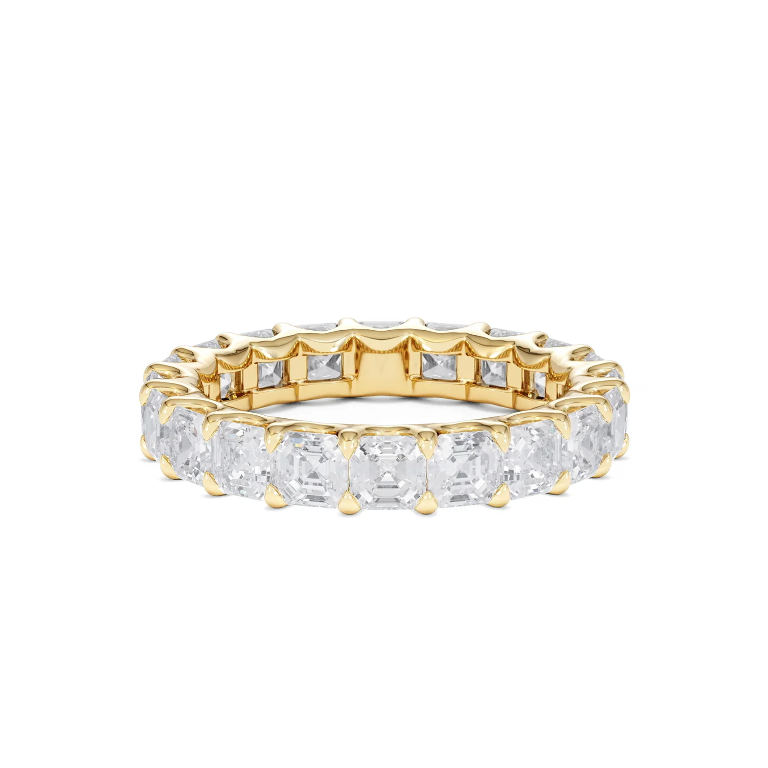 Elisa Diamond Eternity Ring Asscher Cut 5.72ct VVs 18K Gold Size J-N - Image 48