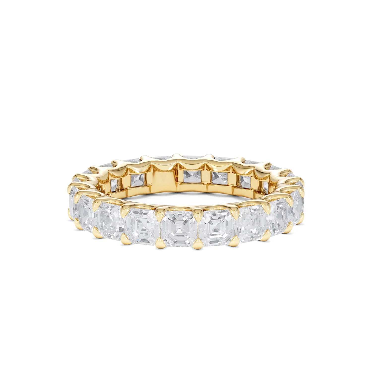 Elisa Diamond Eternity Ring Asscher Cut 5.72ct VVs 18K Gold Size J-N - Image 51