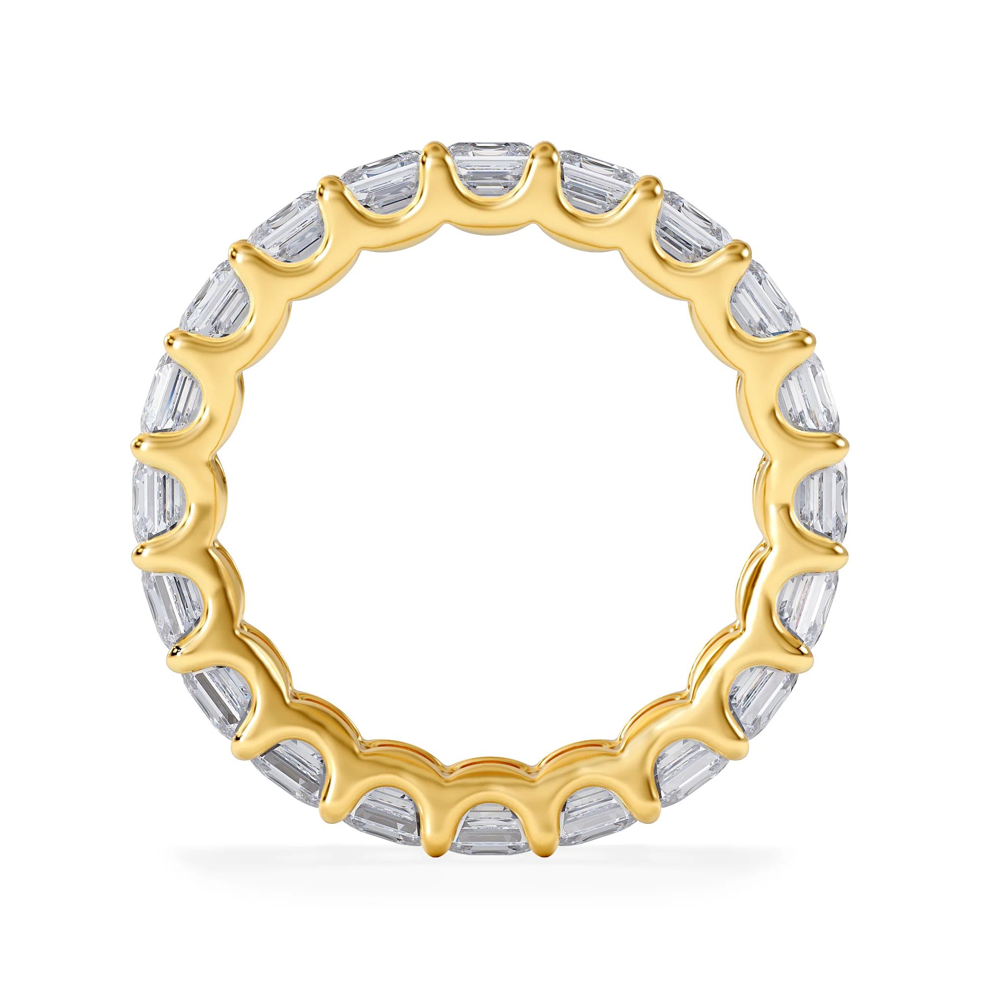 Elisa Diamond Eternity Ring Asscher Cut 5.98ct VVs 18K Gold Size O-W - Image 3