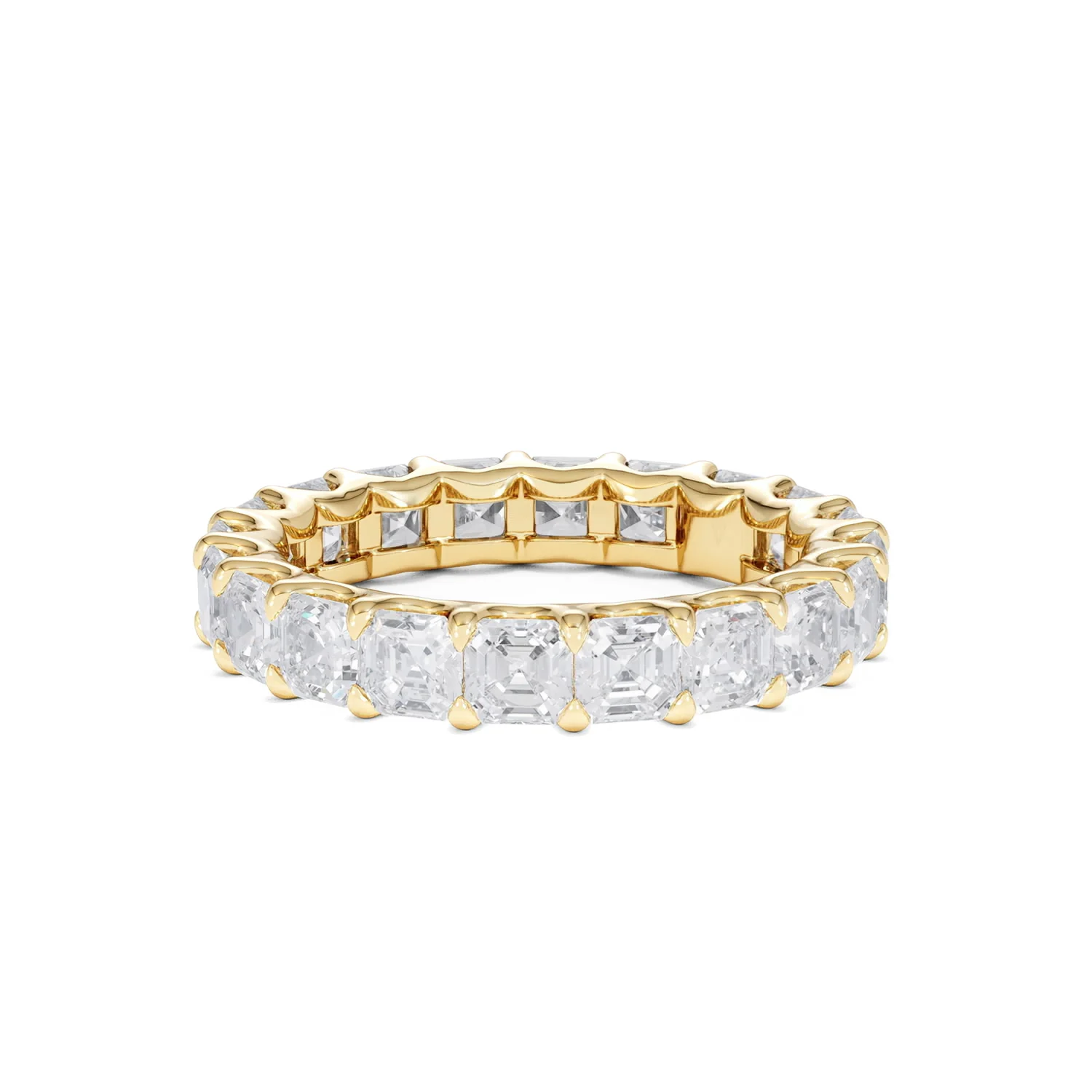 Elisa Diamond Eternity Ring Asscher Cut 6.51ct VVs 18K Gold Size J-N - Image 39