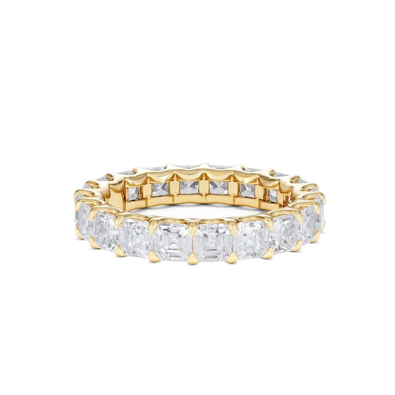 Elisa Diamond Eternity Ring Asscher Cut 6.51ct VVs 18K Gold Size J-N - Image 61