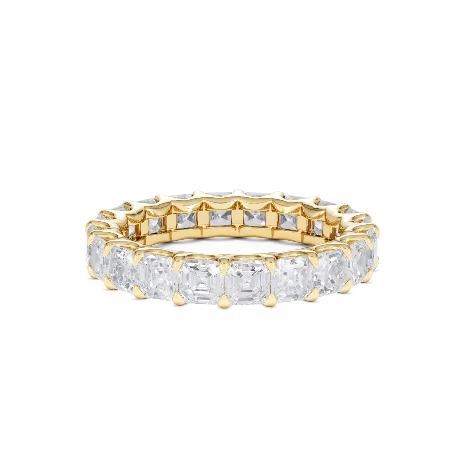 Elisa Diamond Eternity Ring Asscher Cut 6.51ct VVs 18K Gold Size J-N - Image 77