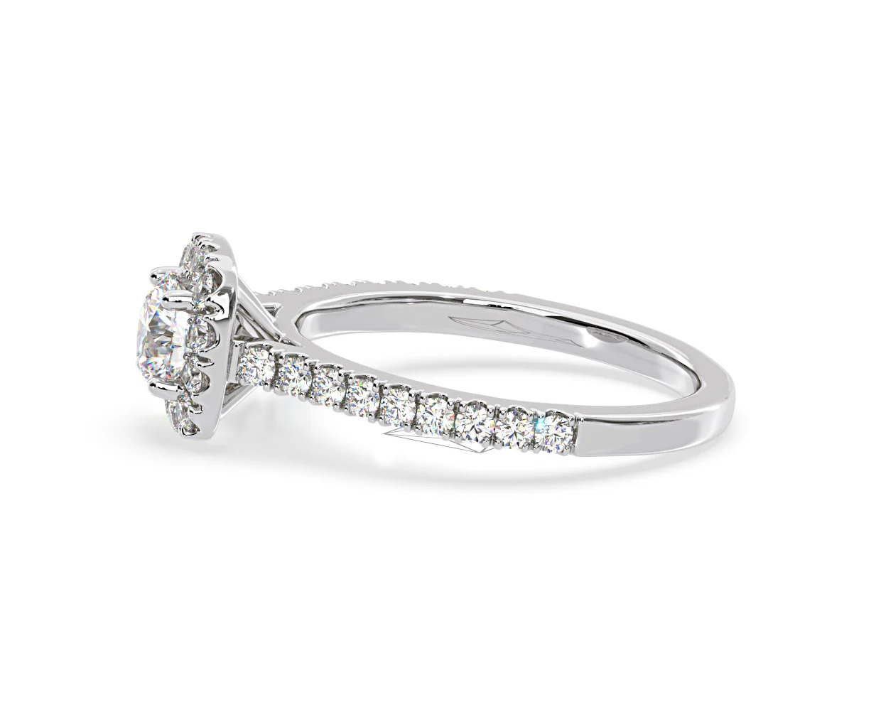 Elizabeth Diamond Halo Engagement Ring 18K White Gold 1.00ct G/VS2 - Image 26