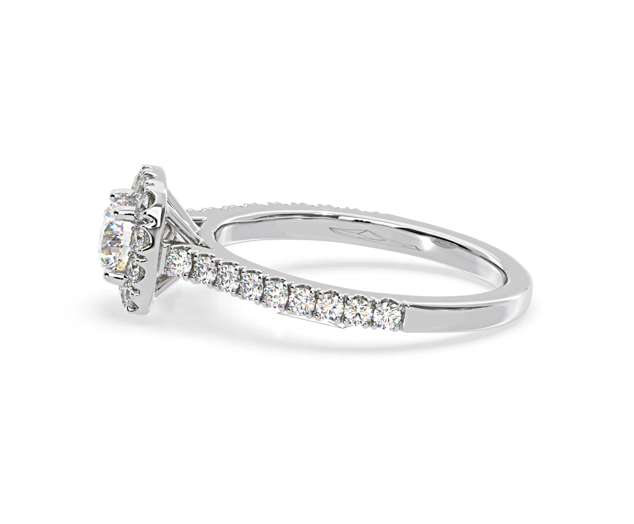 Elizabeth Diamond Halo Engagement Ring 18K White Gold 1.00ct G/VS2 - Image 27