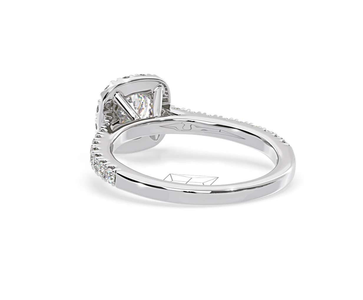 Elizabeth Diamond Halo Engagement Ring 18K White Gold 1.00ct G/VS2 - Image 41
