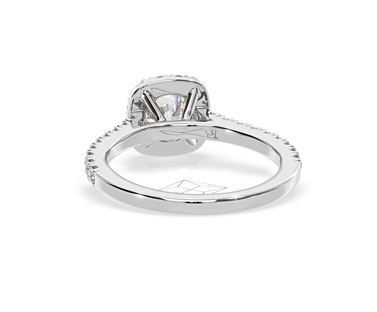 Elizabeth Diamond Halo Engagement Ring 18K White Gold 1.00ct G/VS2 - Image 45