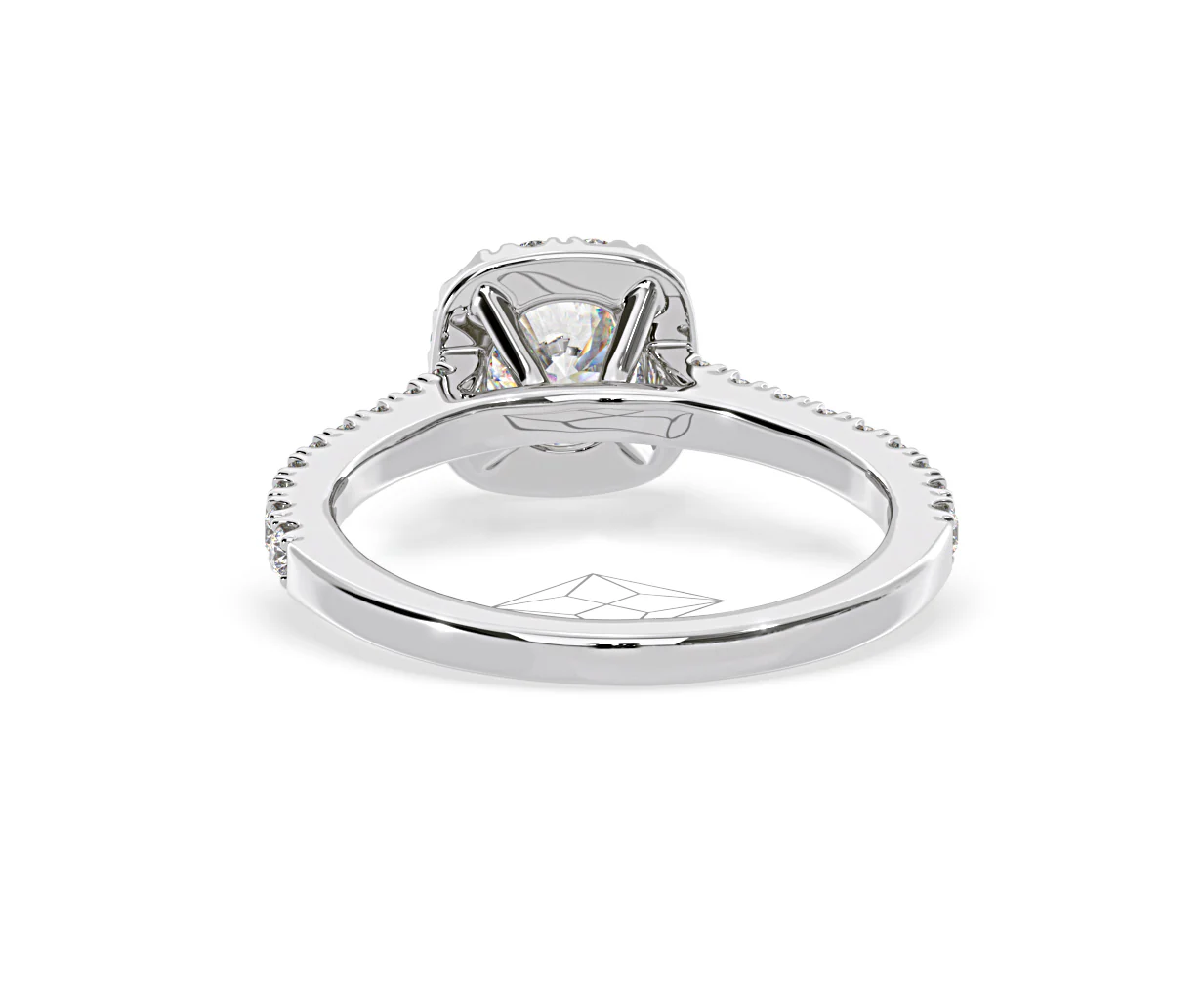 Elizabeth Diamond Halo Engagement Ring 18K White Gold 1.00ct G/VS2 - Image 46
