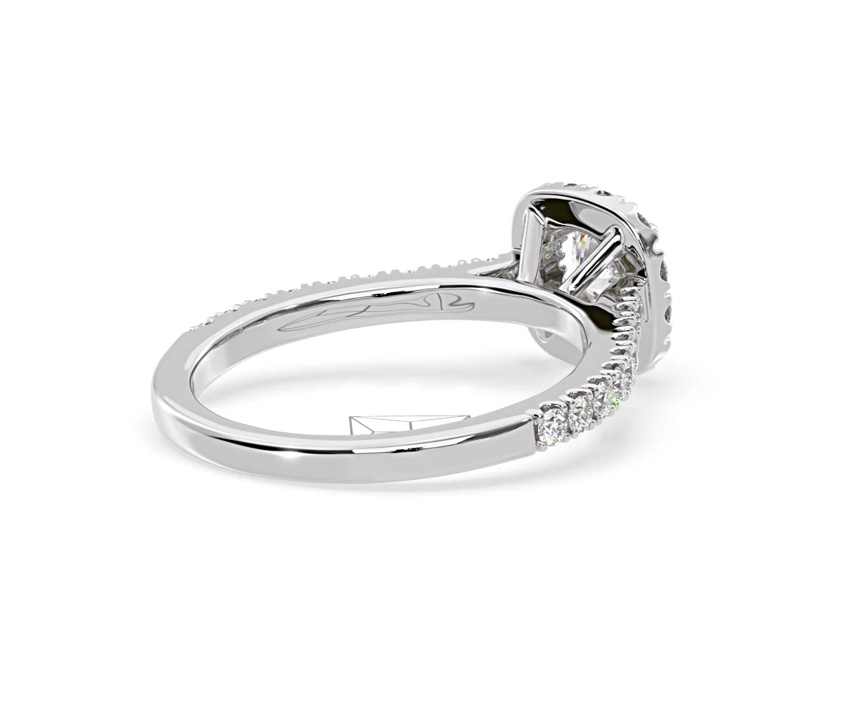 Elizabeth Diamond Halo Engagement Ring 18K White Gold 1.00ct G/VS2 - Image 57