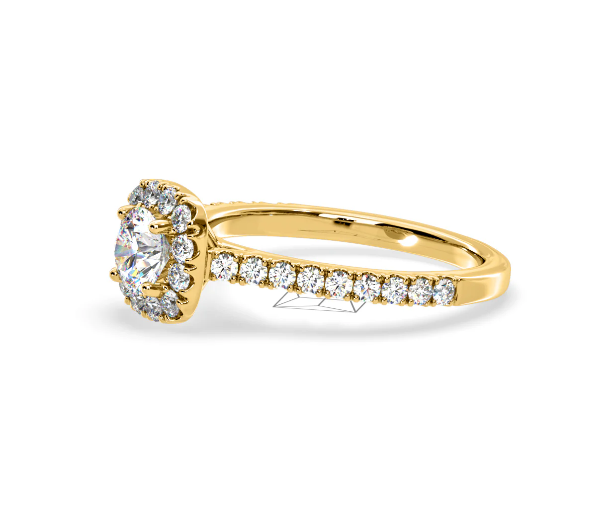 Elizabeth Diamond Halo Engagement Ring in 18K Gold 1.00ct G/SI2 - Image 20