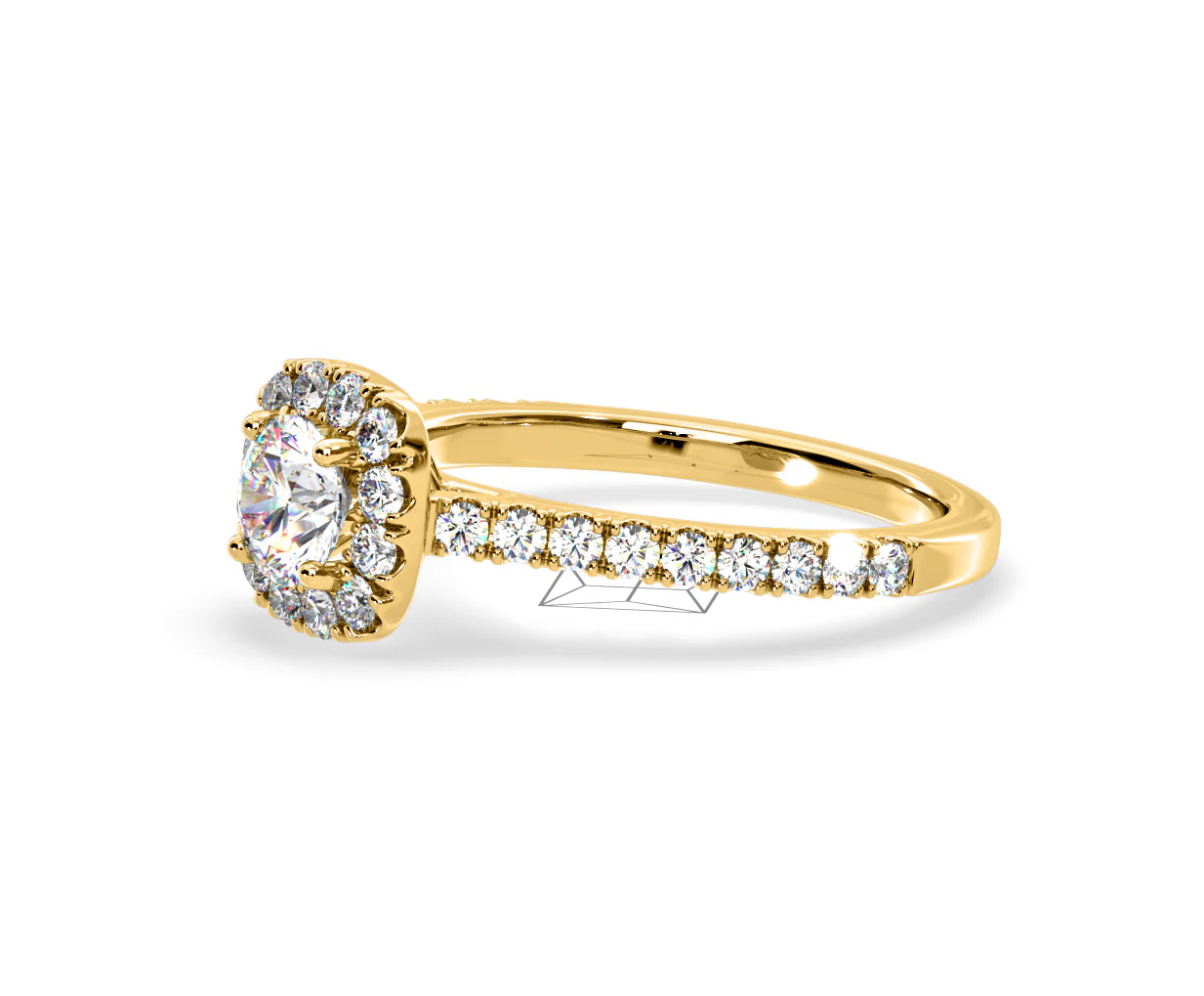 Elizabeth Diamond Halo Engagement Ring in 18K Gold 1.00ct G/VS2 - Image 19