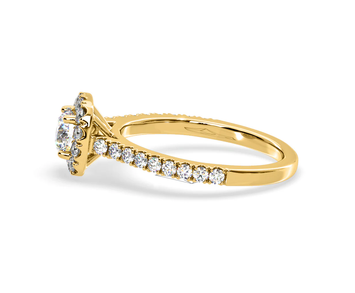 Elizabeth Diamond Halo Engagement Ring in 18K Gold 1.00ct G/VS2 - Image 26