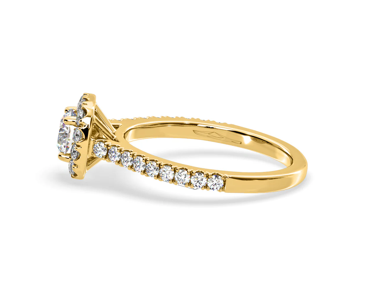 Elizabeth Diamond Halo Engagement Ring in 18K Gold 1.00ct G/VS2 - Image 27