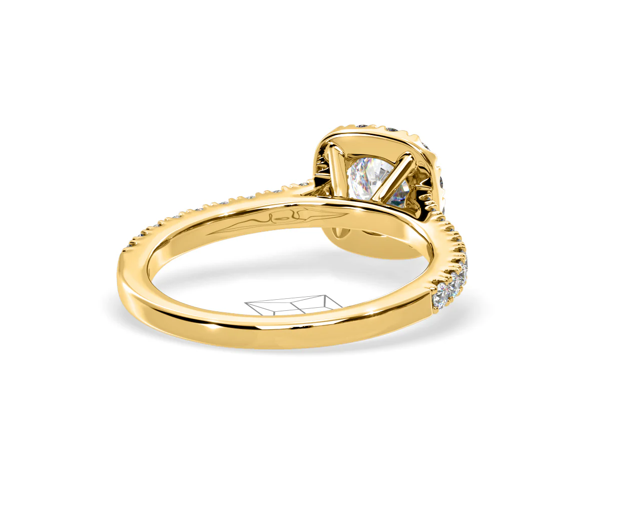 Elizabeth Diamond Halo Engagement Ring in 18K Gold 1.00ct G/VS2 - Image 52