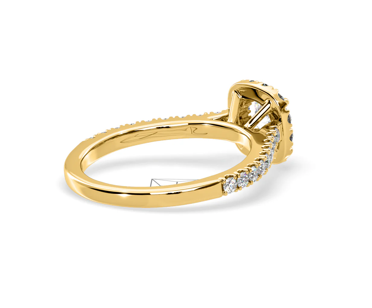 Elizabeth Diamond Halo Engagement Ring in 18K Gold 1.00ct G/VS2 - Image 57