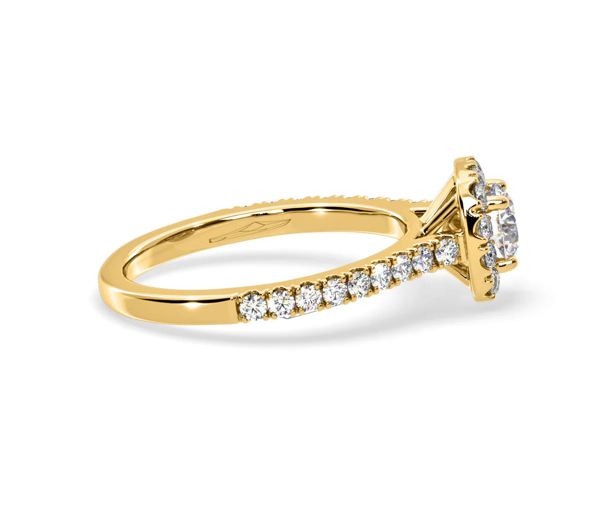 Elizabeth Diamond Halo Engagement Ring in 18K Gold 1.00ct G/VS2 - Image 66
