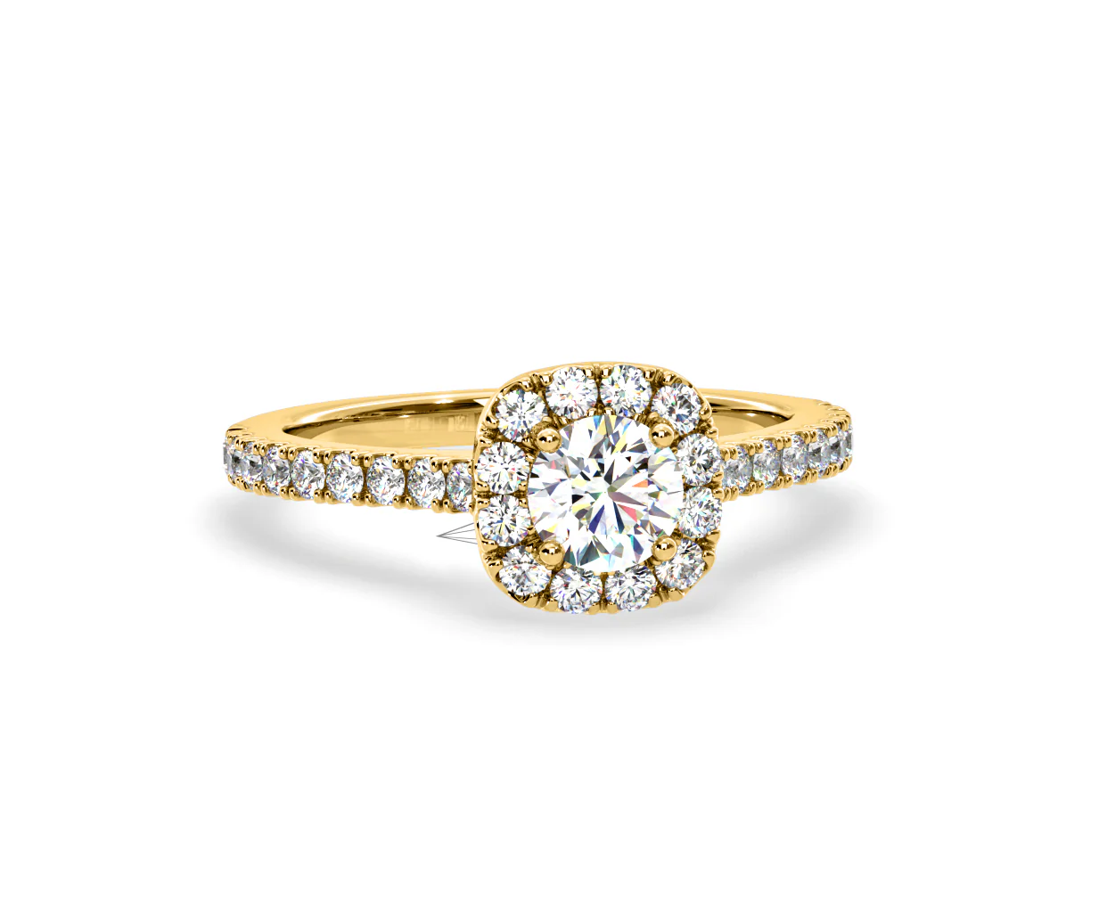 Elizabeth Diamond Halo Engagement Ring in 18K Gold 1.00ct G/VS2 - Image 84