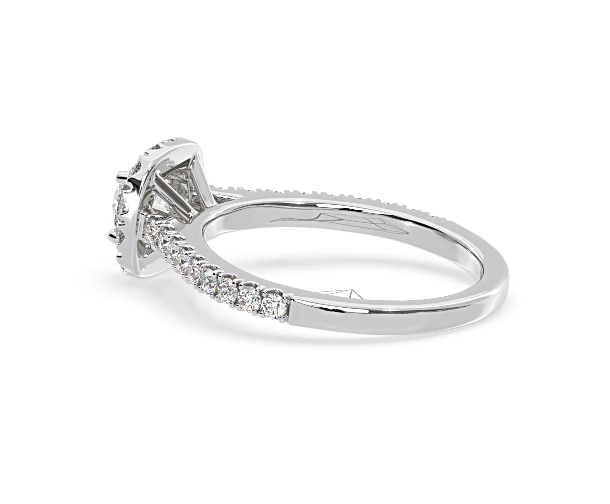 Elizabeth Diamond Halo Engagement Ring in Platinum 1.00ct G/SI1 - Image 34