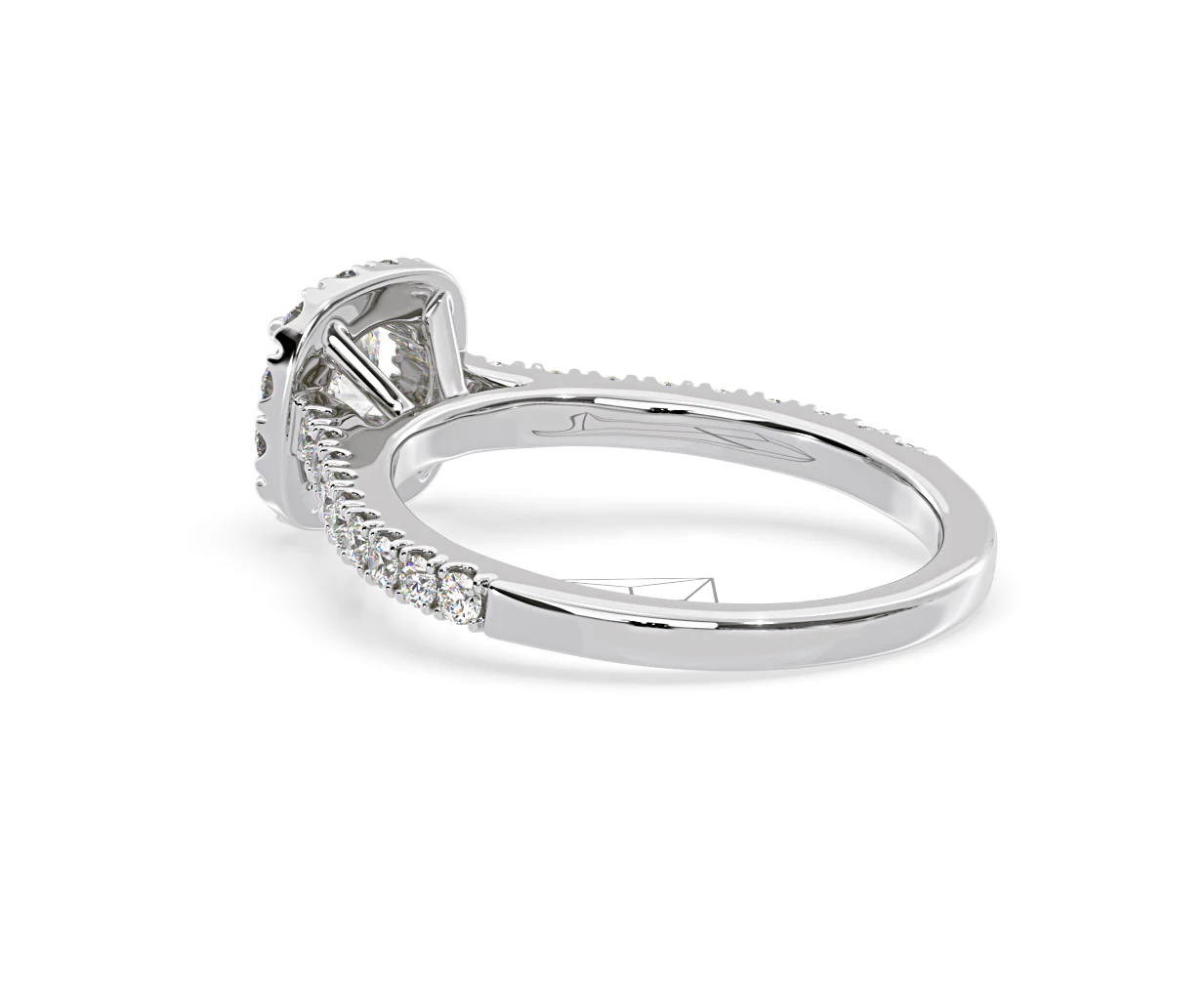 Elizabeth Diamond Halo Engagement Ring in Platinum 1.00ct G/SI1 - Image 37