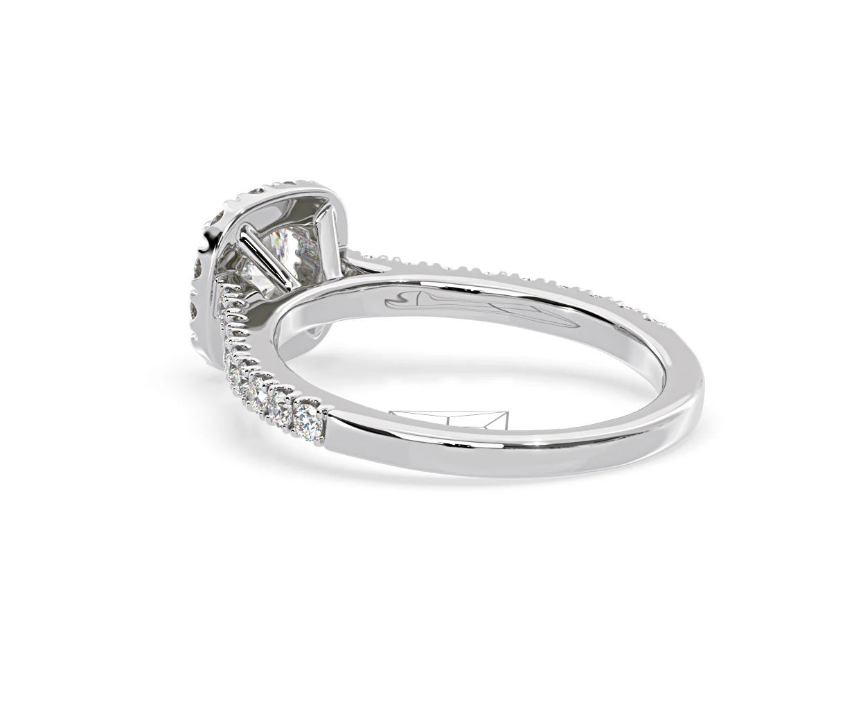 Elizabeth Diamond Halo Engagement Ring in Platinum 1.00ct G/SI1 - Image 38