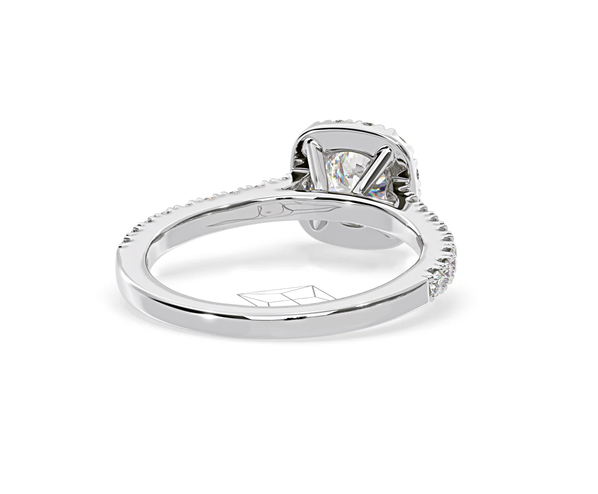 Elizabeth Diamond Halo Engagement Ring in Platinum 1.00ct G/SI1 - Image 52