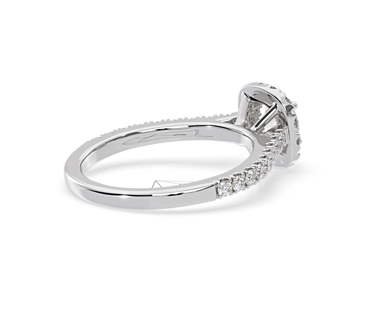 Elizabeth Diamond Halo Engagement Ring in Platinum 1.00ct G/SI1 - Image 59