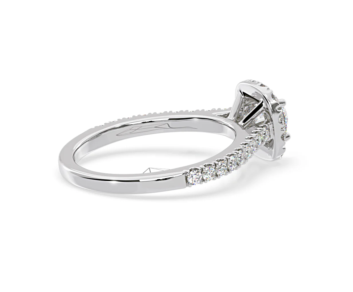 Elizabeth Diamond Halo Engagement Ring in Platinum 1.00ct G/SI1 - Image 61
