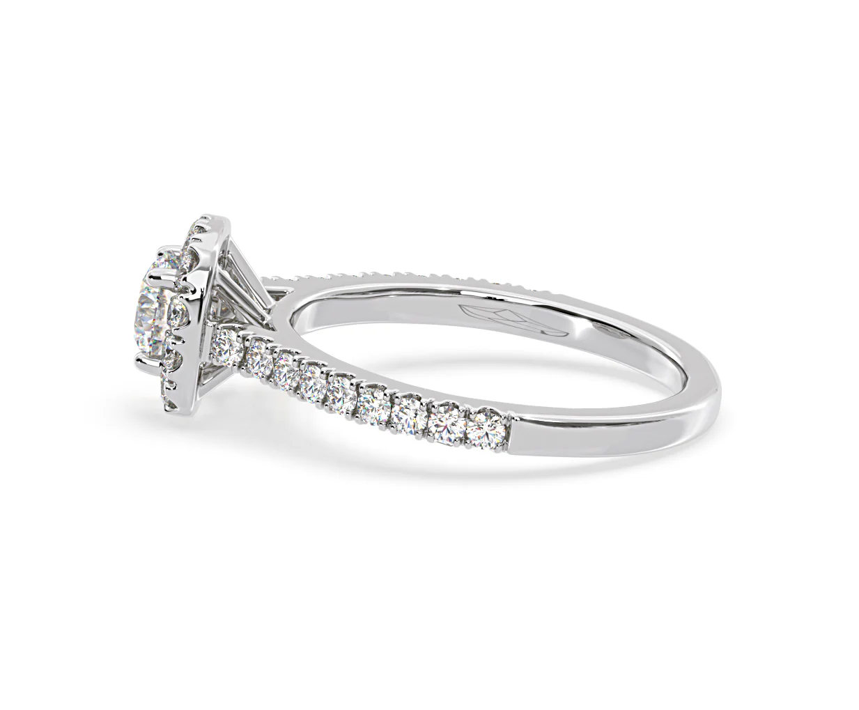 Elizabeth Diamond Halo Engagement Ring in Platinum 1.00ct G/VS2 - Image 29