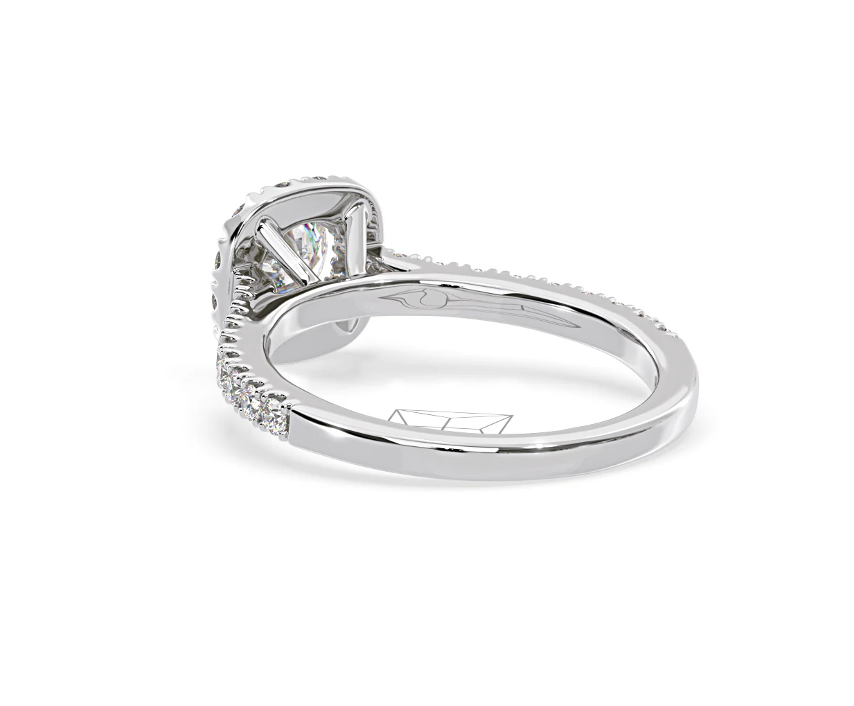 Elizabeth Diamond Halo Engagement Ring in Platinum 1.00ct G/VS2 - Image 40