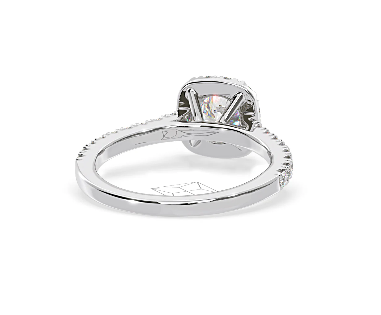 Elizabeth Diamond Halo Engagement Ring in Platinum 1.00ct G/VS2 - Image 51